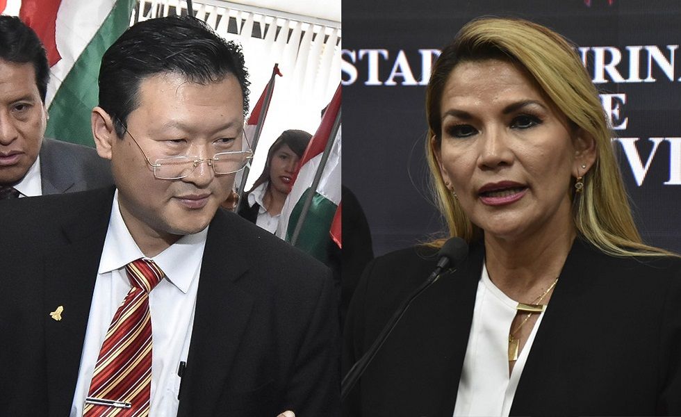 Chi Hyung Chun (i) y Jeanine Áñez resultaron infectados con covid-19.