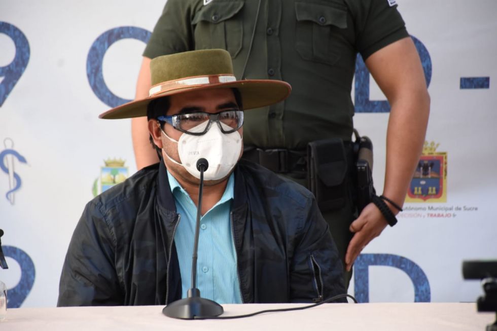 El gobernador de Chuquisaca, Efraín Balderas. 