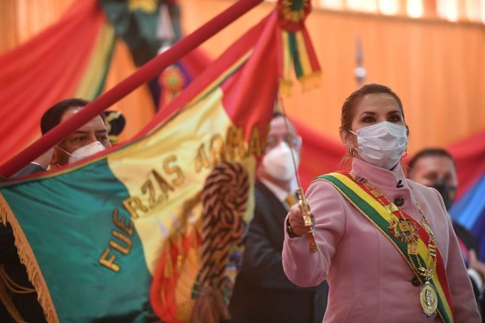 La presidenta Jeanine Áñez. 