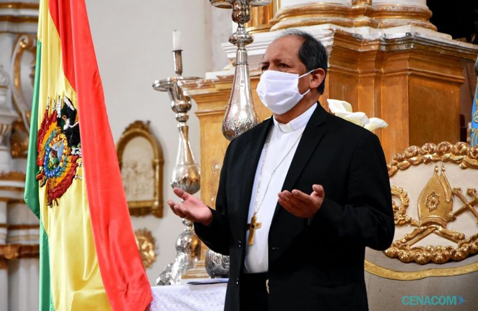 El presidente de la Conferencia Episcopal de Bolivia y arzobispo de Sucre, Ricardo Centellas.