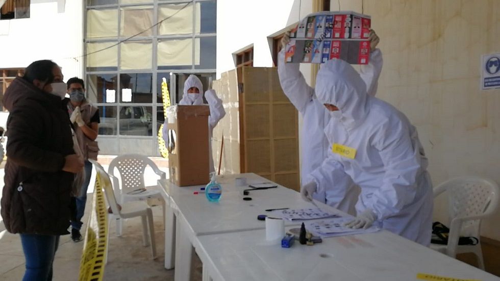 Un anterior ensayo del plan para el desarrollo de las elecciones en medio de la pandemia.