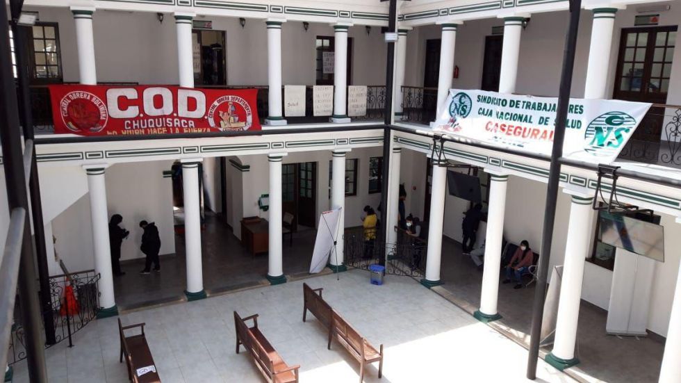 La COD protagoniza movilizaciones en la Caja Nacional de Salud desde hace un par de semanas.