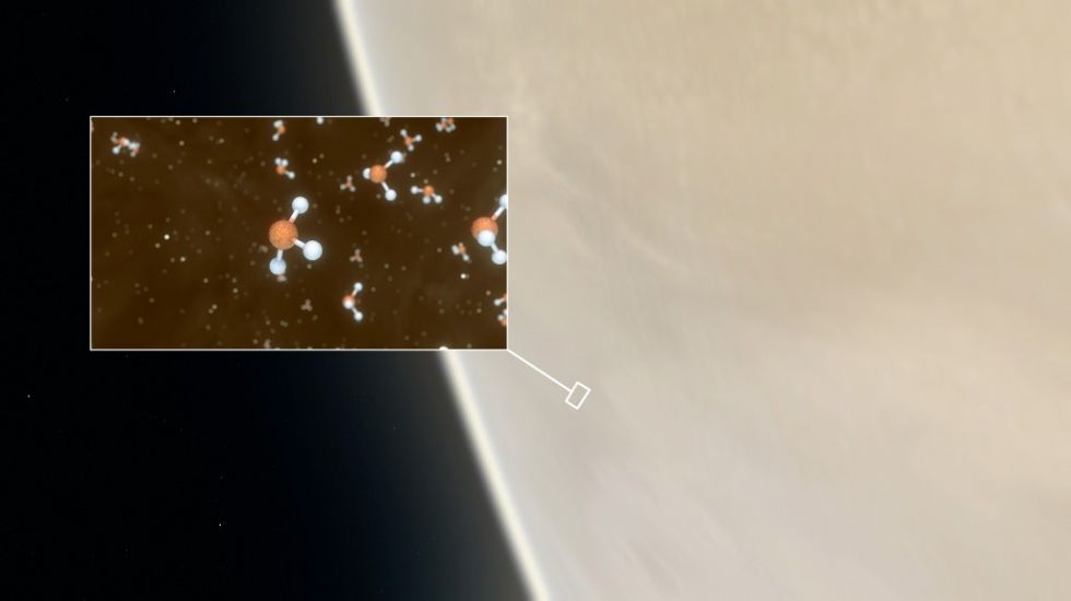 Una impresión artística del hallazgo en Venus, facilitado el Observatorio Europeo Austral.