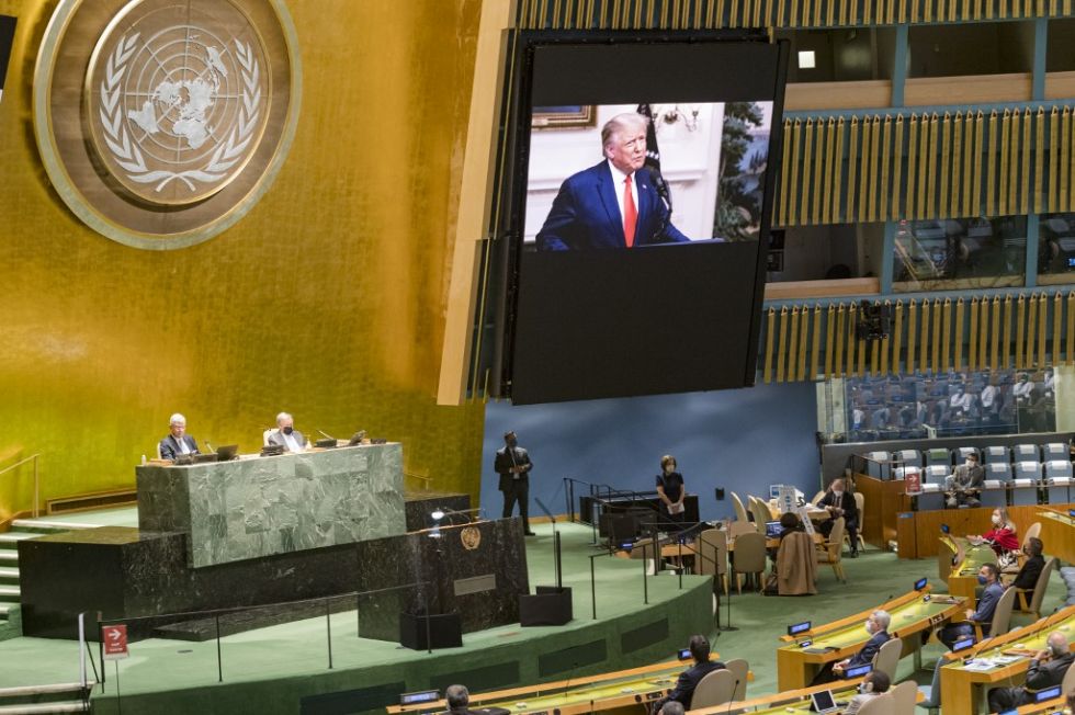 El presidente estadounidense Donald Trump, durante su intervención en la Asamblea General de la ONU.