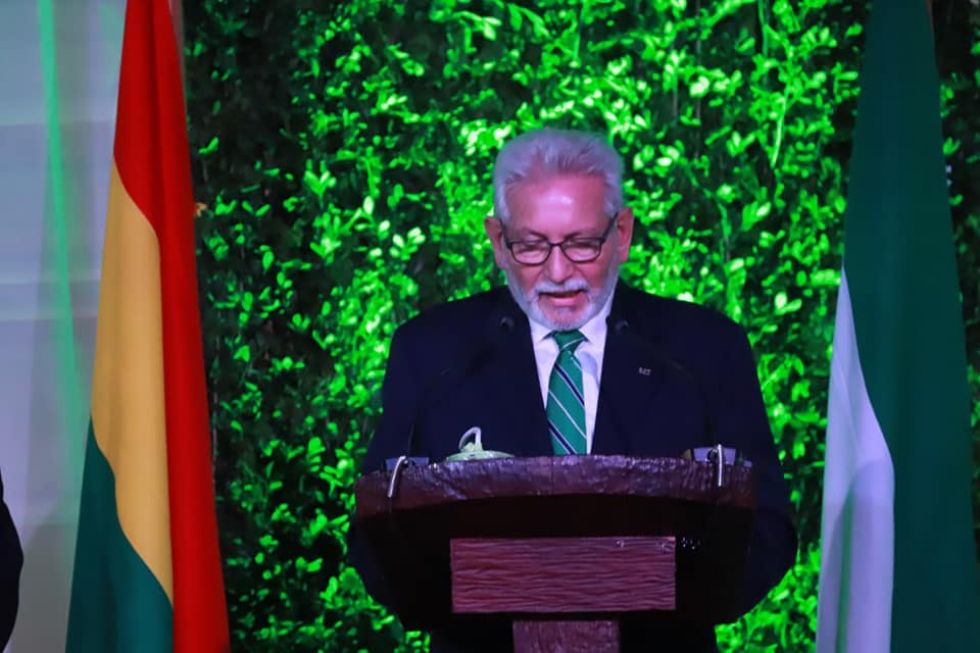 El gobernador de Santa Cruz, Rubén Costas, en su discurso ante la Asamblea Departamental.