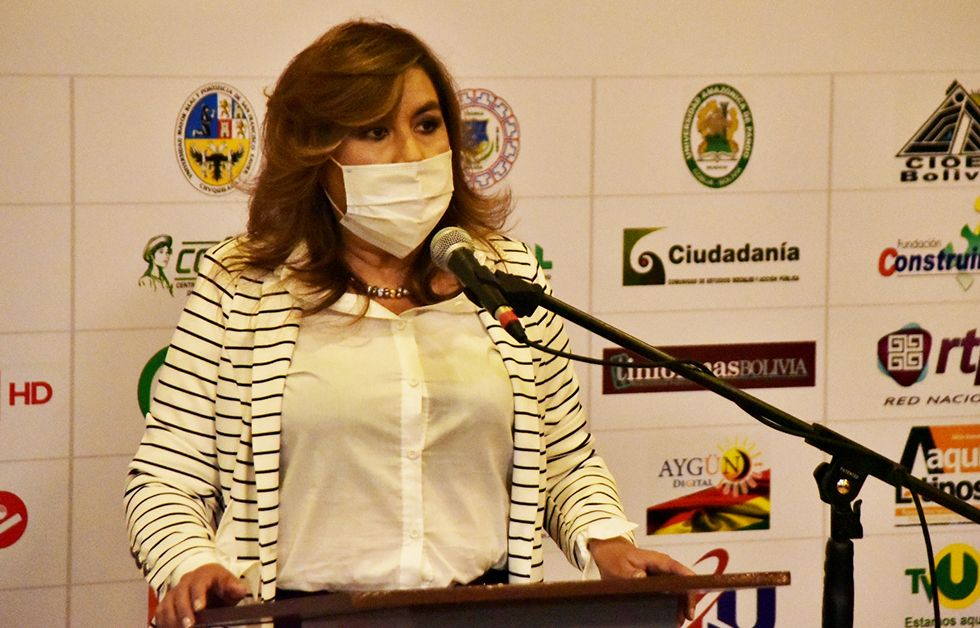 María de la Cruz Bayá, candidata a la presidencia por ADN. 