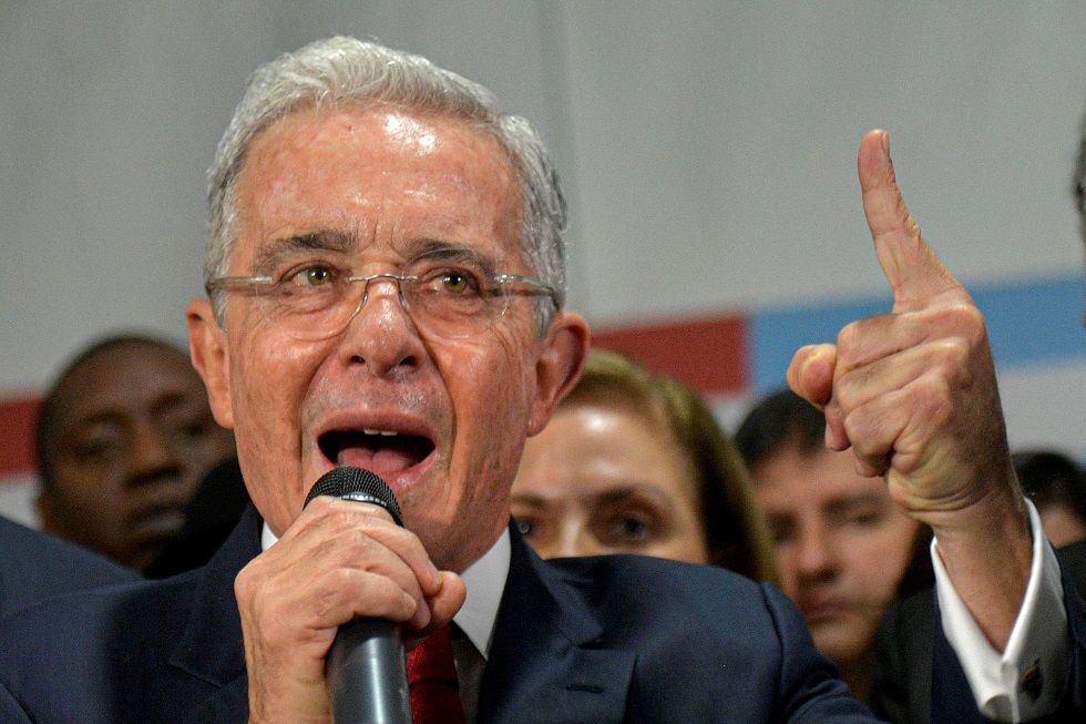 El expresidente de Colombia Álvaro Uribe. 