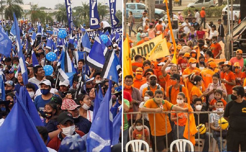 Los cierres de campaña del MAS y Comunidad Ciudadana en Santa Cruz.