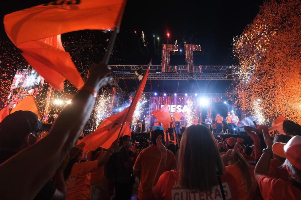 Uno de los actos de proclamación de Comunidad Ciudadana durante la campaña electoral.