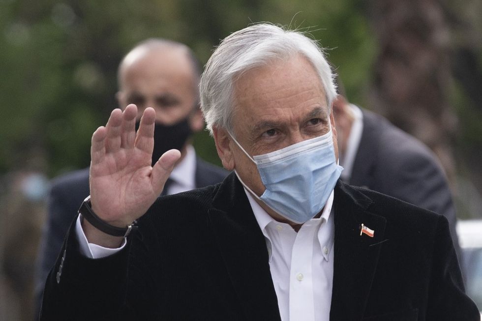 El presidente de Chile, Sebastián Piñera, durante el reciente plebiscito en su país.