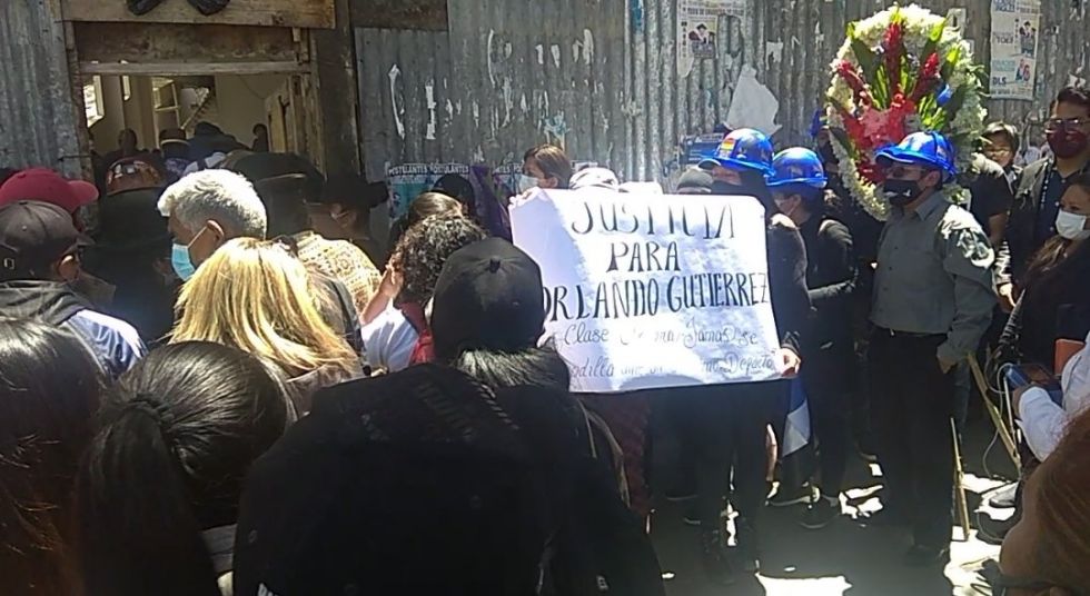 Una protesta de los familiares exigiendo justicia tras la muerte de Orlando Gutiérrez.