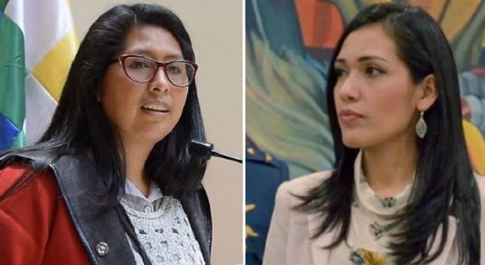 Las exlegisladoras Eva Copa (i) y Adriana Salvatierra se encuentran en las listas previas.