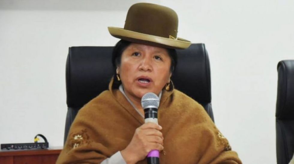 La expresidenta del Tribunal Supremo Electoral María Eugenia Choque, antes de la crisis de 2019.