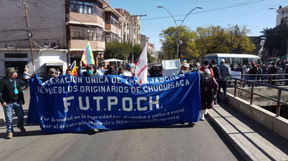 La Futpoch en una marcha, en agosto, con la que exigía elecciones generales en septiembre.