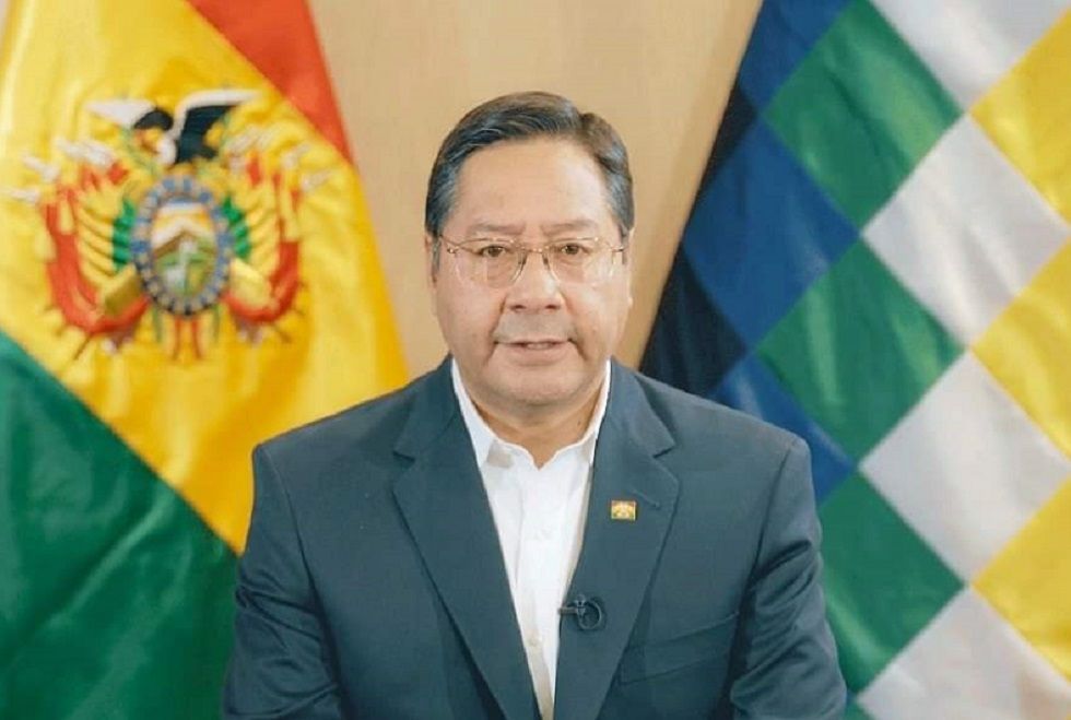 El presidente Luis Arce, durante su intervención en la Asamblea General de las Naciones Unidas.