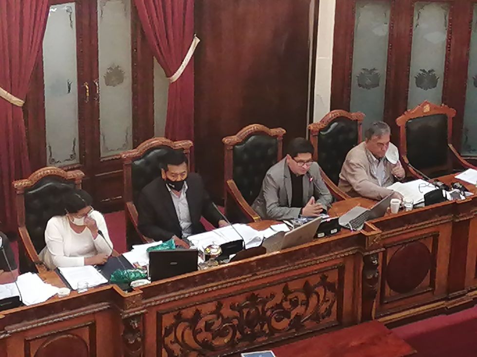 El ministro de Economía, Marcelo Montenegro, expuso el Presupuesto General del Estado ante la Cámara Baja.