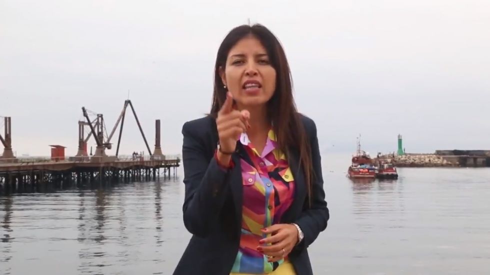 Karen Rojo, en 2016, se dirige a Evo Morales, en un video que provocó polémica.