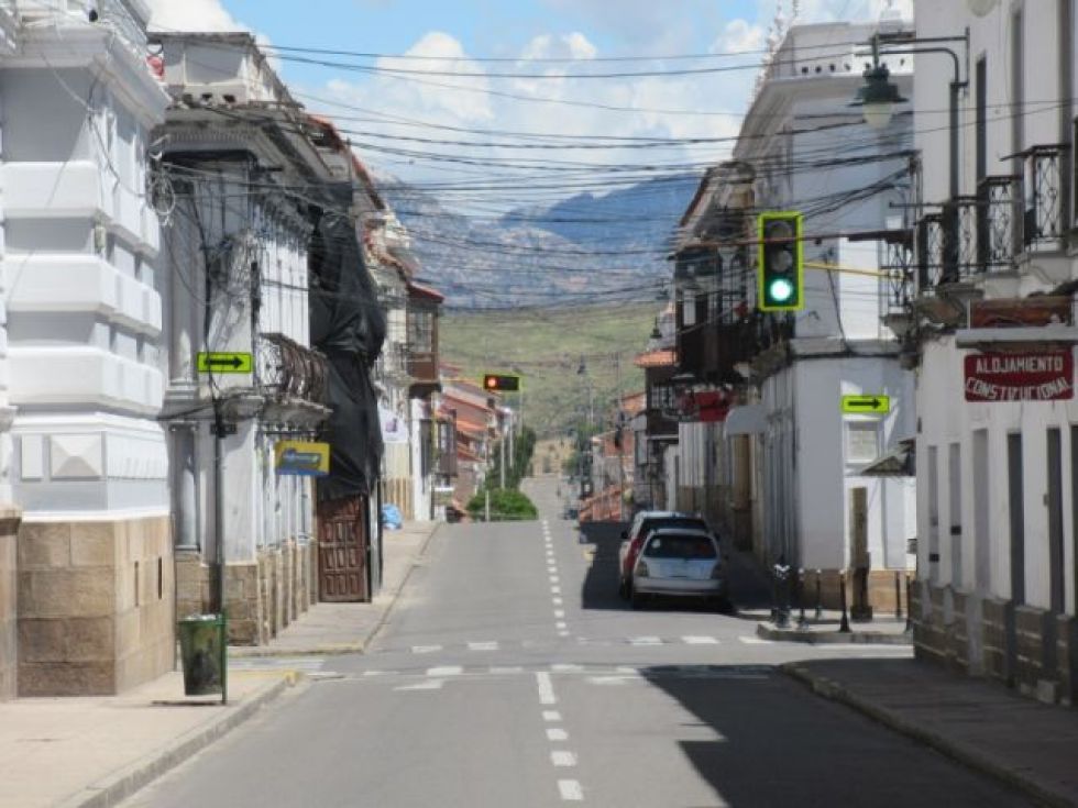 Una de las calles céntricas de la ciudad, durante la cuarentena de 2020.