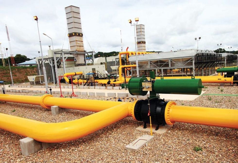 Una planta de gas en el país, que suscribió un contrato de compra venta con Brasil el jueves.