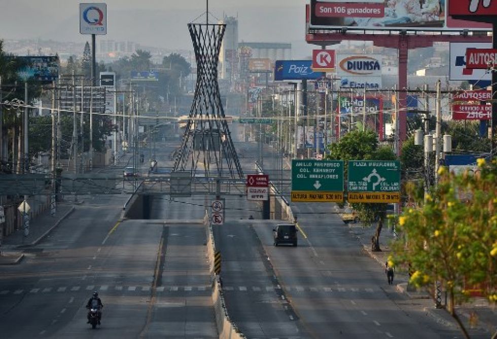 2020. El Boulevard Centroamérica en Tegucigalpa durante el toque de queda ordenado por el gobierno hondureño para ayudar a frenar la propagación del nuevo coronavirus.