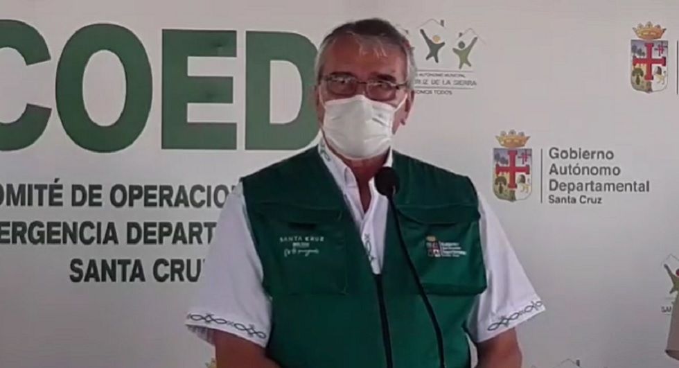 El secretario departamental de Salud de la Gobernación de Santa Cruz, Joaquín Monasterio.