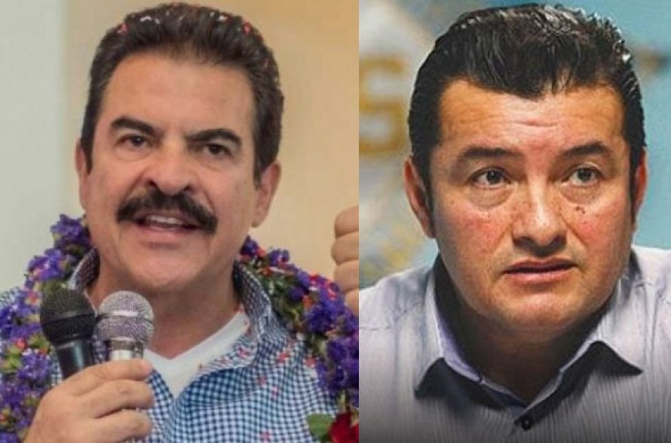 Manfred Reyes Villa y Jhonny Fernández, candidatos a alcaldes de Cochabamba y Santa Cruz, respectivamente.