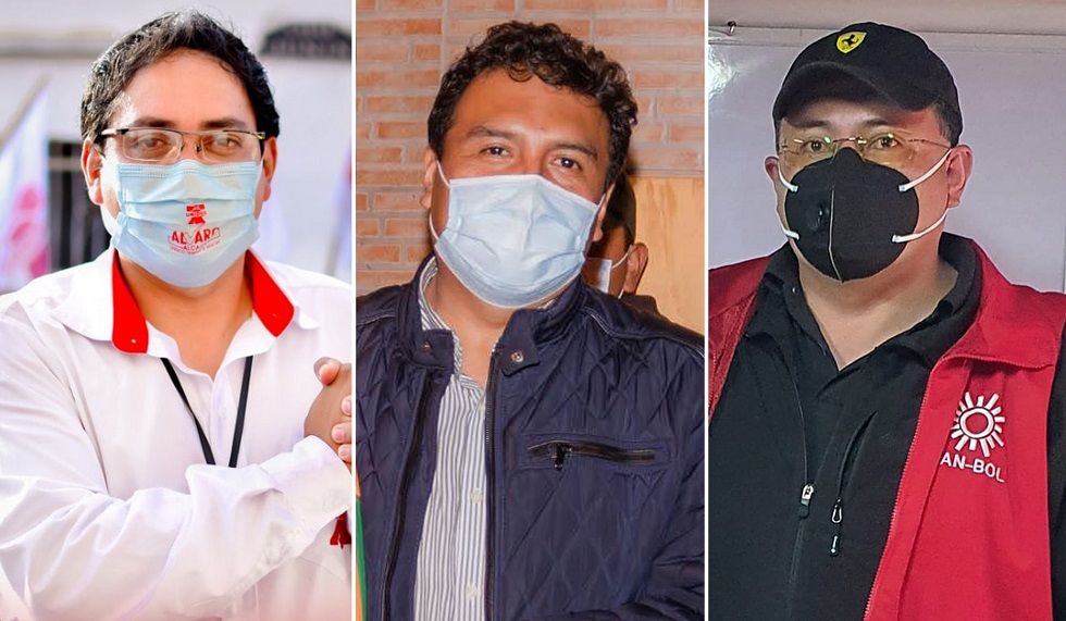 De izquierda a derecha, Álvaro Ríos, Gustavo Pereira y Reynaldo Zambrana.