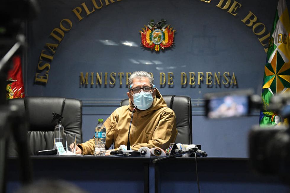 El ministro de Defensa, Edmundo Novillo.