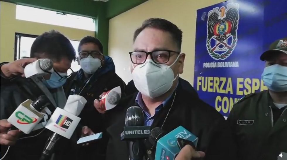 El comandante general de la Policía, Jhonny Aguilera. 