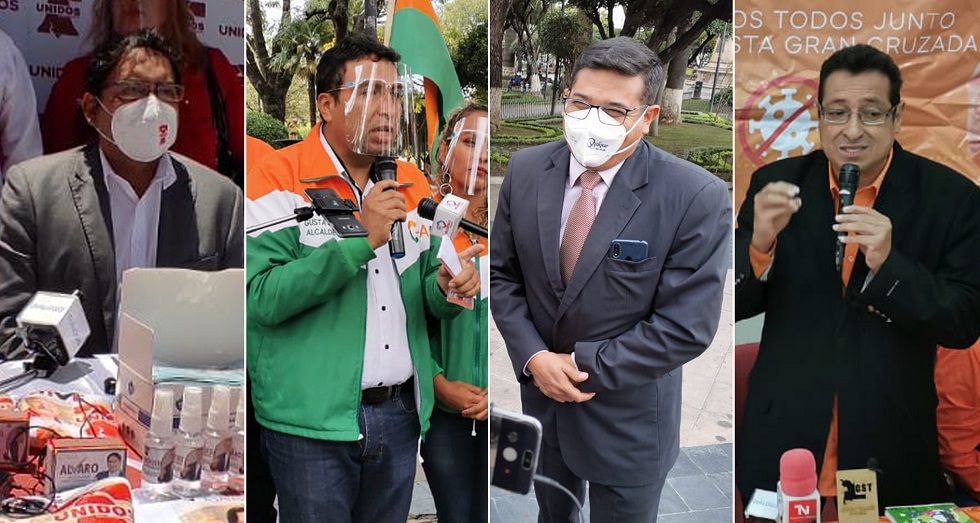 De izquierda a derecha, Álvaro Ríos, Gustavo Pereira, Enrique Leaño y Delfín Ustárez.