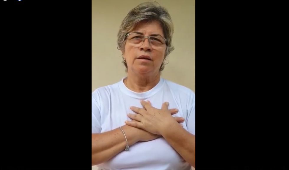 La exministra María Elva Pinckert, cuando contrajo el covid-19.