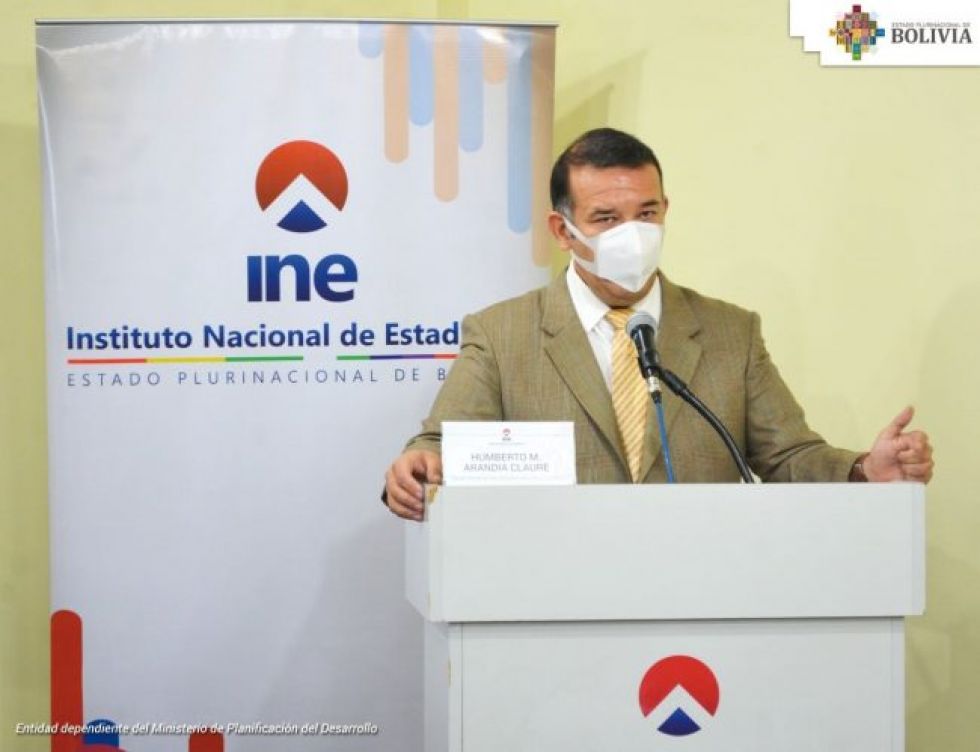El director del INE, Humberto Arandia, cuando anunció que el Censo 2022 no estaba asegurado.