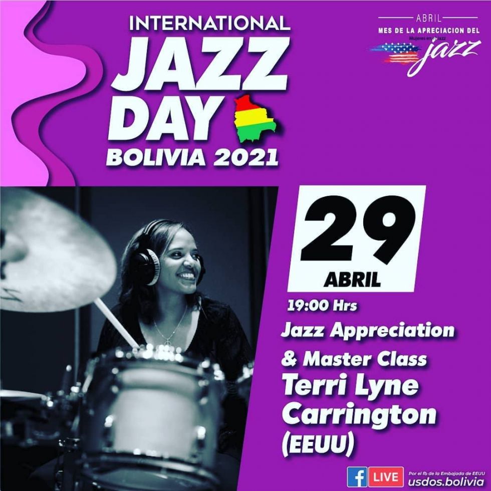 Afiche de las actividades de este jueves con Carrington quien dará un concierto mañana, viernes.