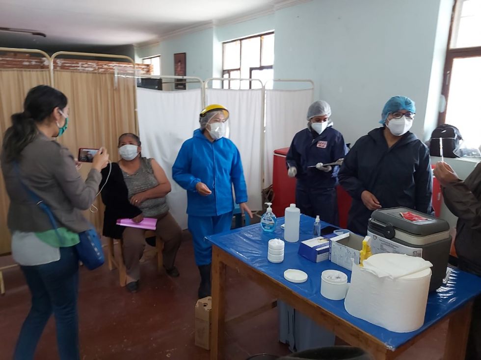 La actividad en los puntos de vacunación contra el covid-19, la semana pasada.