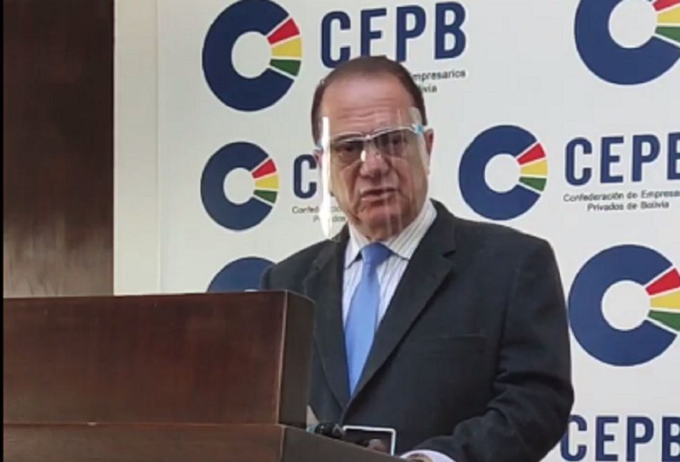 El presidente de la Confederación de Empresarios Privados de Bolivia, Luis Barbery.
