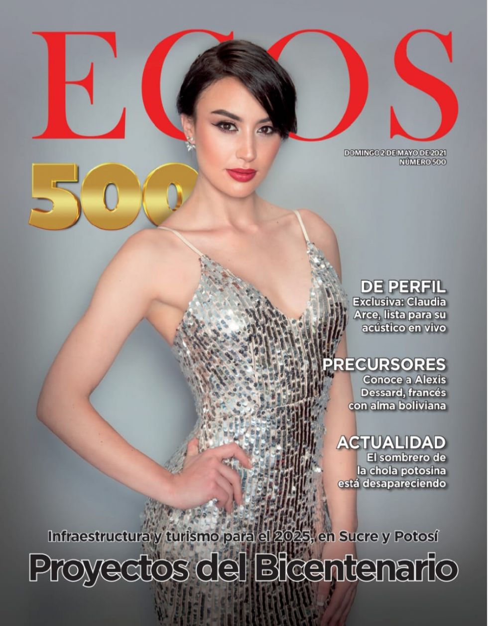 Claudia Arce en la portada del Nº 500 de ECOS