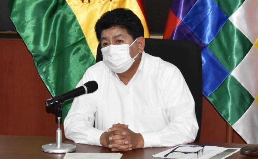El ministro Edgar Montaño brindó este martes una conferencia de prensa.