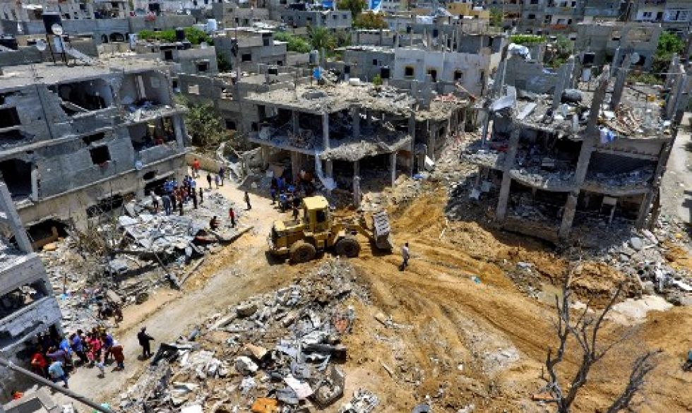 Un vecindario en Beit Hanun en el norte de la Franja de Gaza, que fue blanco de ataques aéreos israelíes.