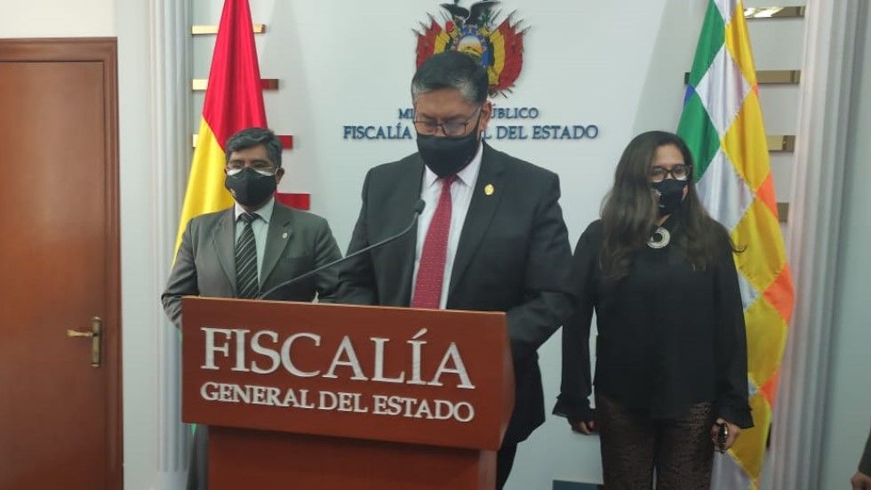El fiscal general, Juan Lanchipa, ofreció este jueves una conferencia de prensa.