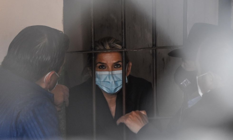 La expresidenta Jeanine Áñez cumple detención preventiva en el penal de Miraflores.
