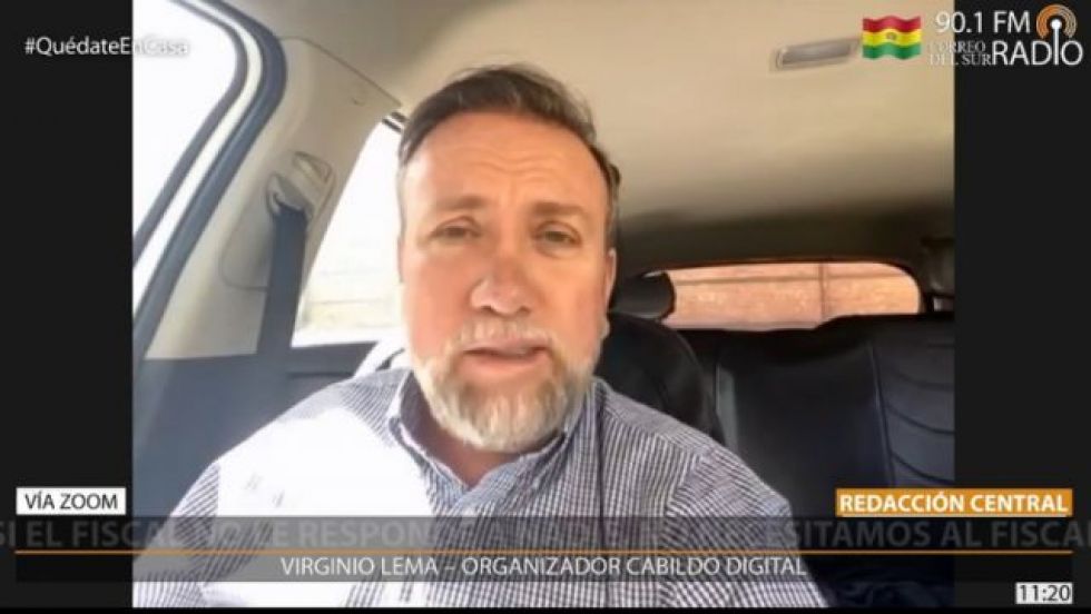 El excandidato a la presidencia del MNR, Virginio Lema, en una entrevista reciente.