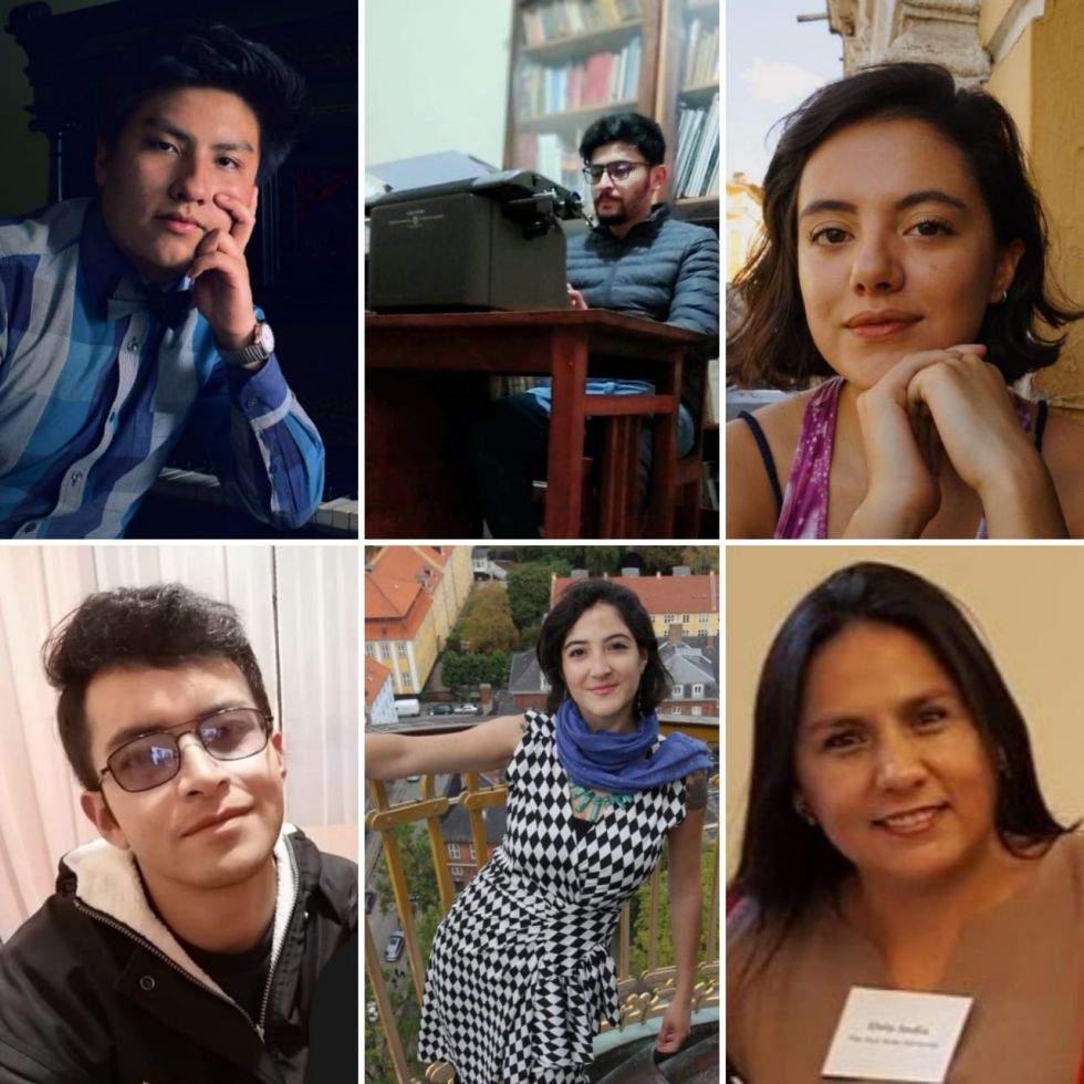 Los ganadores en las dos categorías habilitadas por el Banco Mundial; los segundos lugares son para escritores de Sucre: Sebastián Moscoso y Mariana Villa.