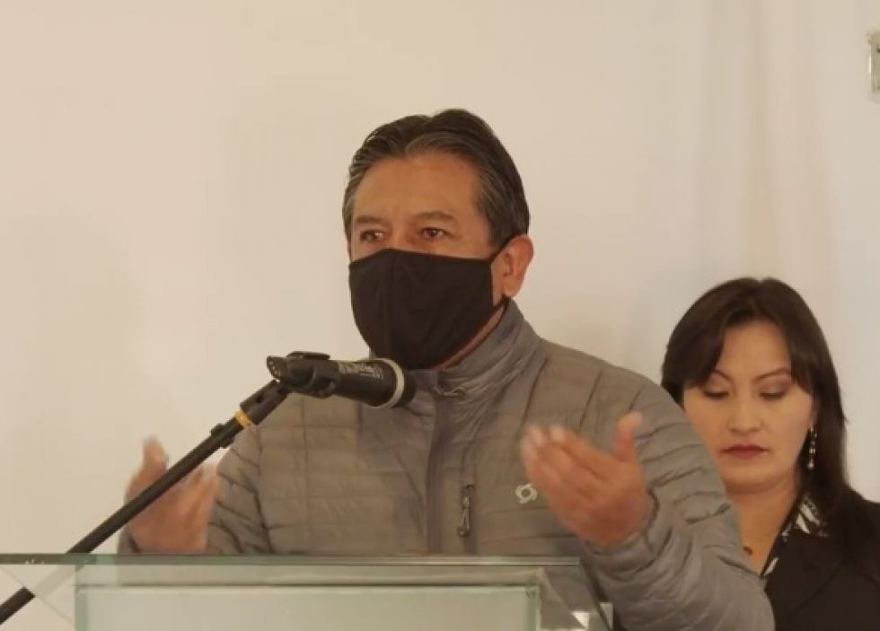 El vicepresidente David Choquehuanca durante su intervención en el seminario internacional.