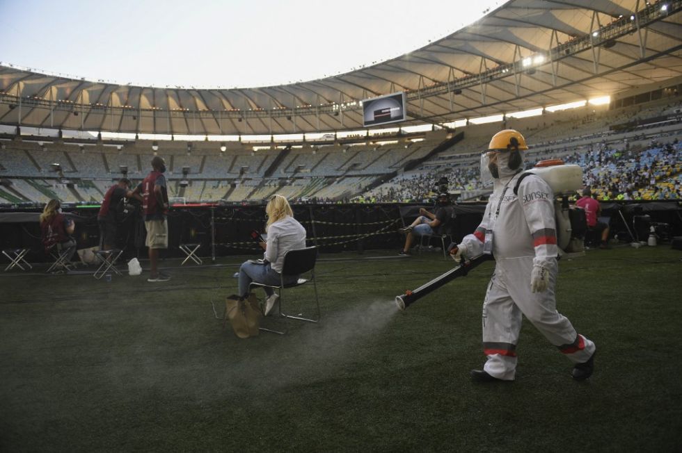 El estadio Maracaná también abrió sus puertas para la final de la Copa Libertadores.