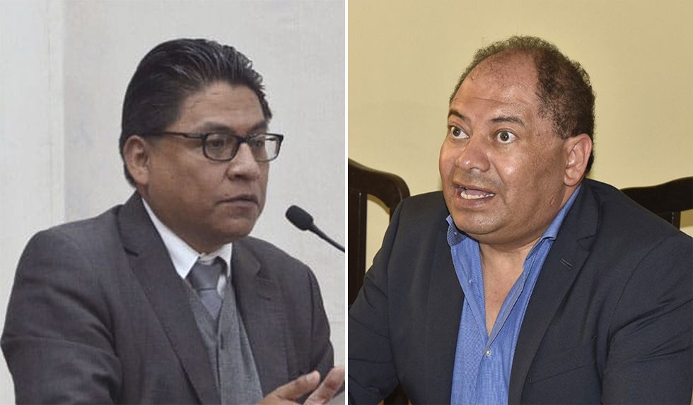 El ministro de Justicia, Iván Lima (i), y el exministro de Gobierno, Iván Lima.