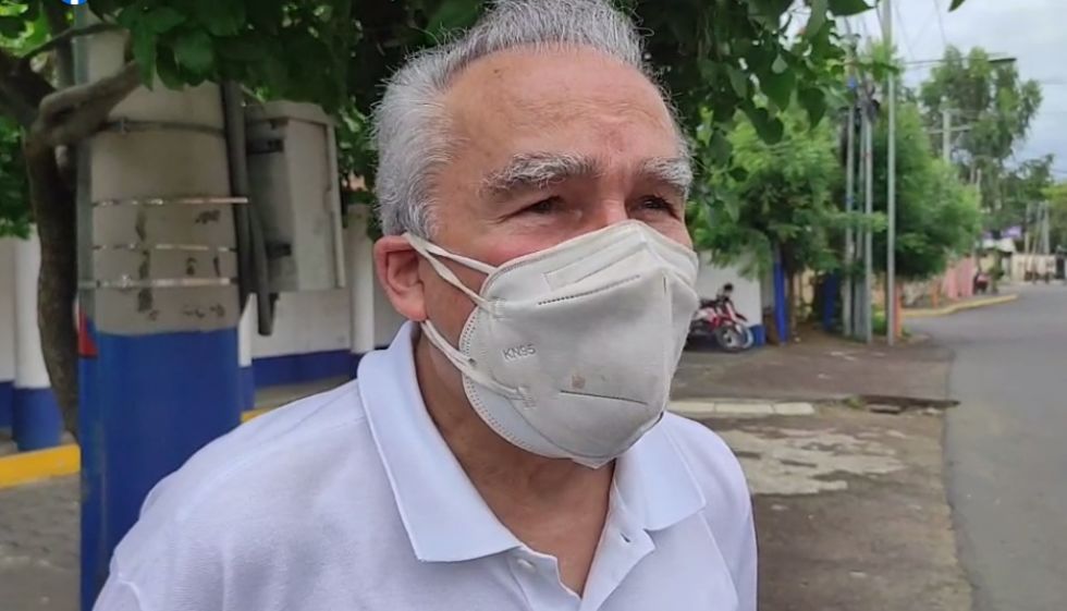 El aspirante a la presidencia de Nicaragua Noel Vidaurre, este sábado, en una declaración a la prensa de su país.