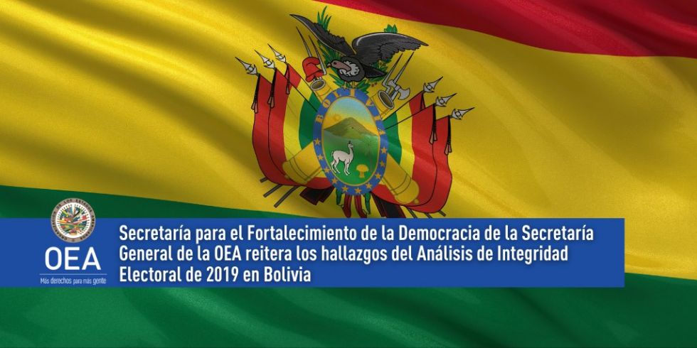 Un comunicado de la Secretaría para el Fortalecimiento de la Democracia de la Secretaría General de la OEA ratificó los hallazgos del análisis de 2019.