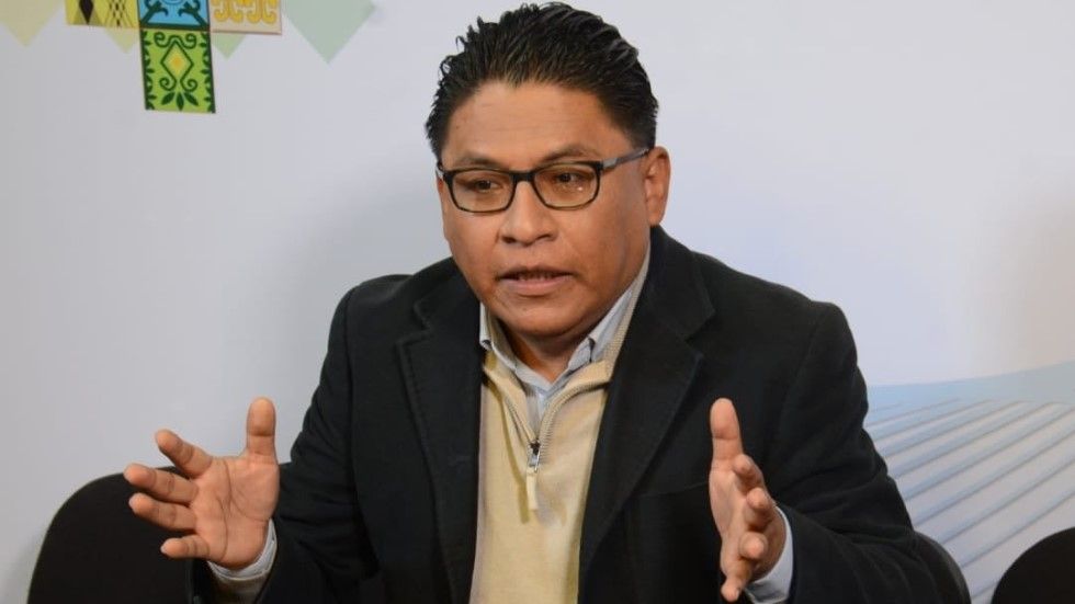 El ministro de Justicia, Iván Lima, en una anterior conferencia de prensa.