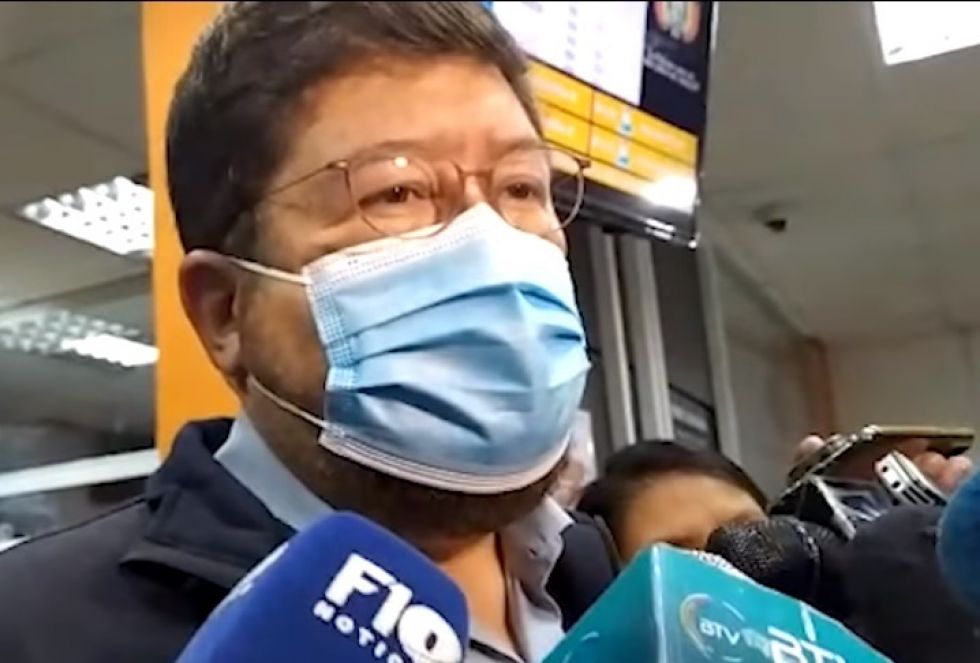 Samuel Doria Medina en un encuentro con los medios de comunicación este viernes.
