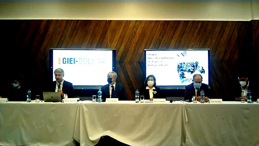 El Grupo Interdisciplinario de Expertos Independientes ofrecieron este martes una conferencia de prensa.